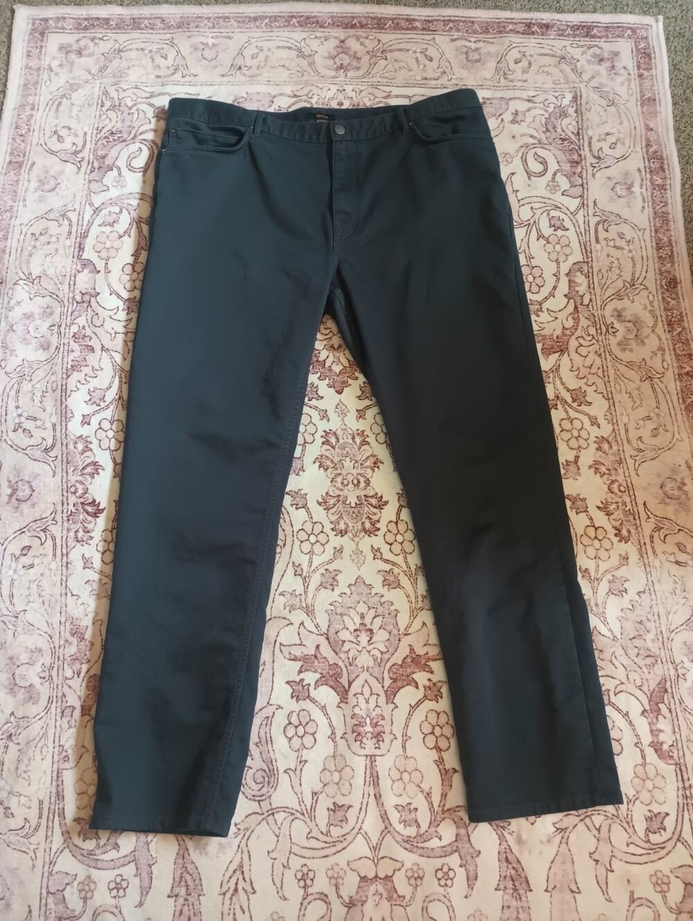 Quince Mens Comfort Stretch Traveler 5 Pocket Pants 42x34 Gray Minimalist Office